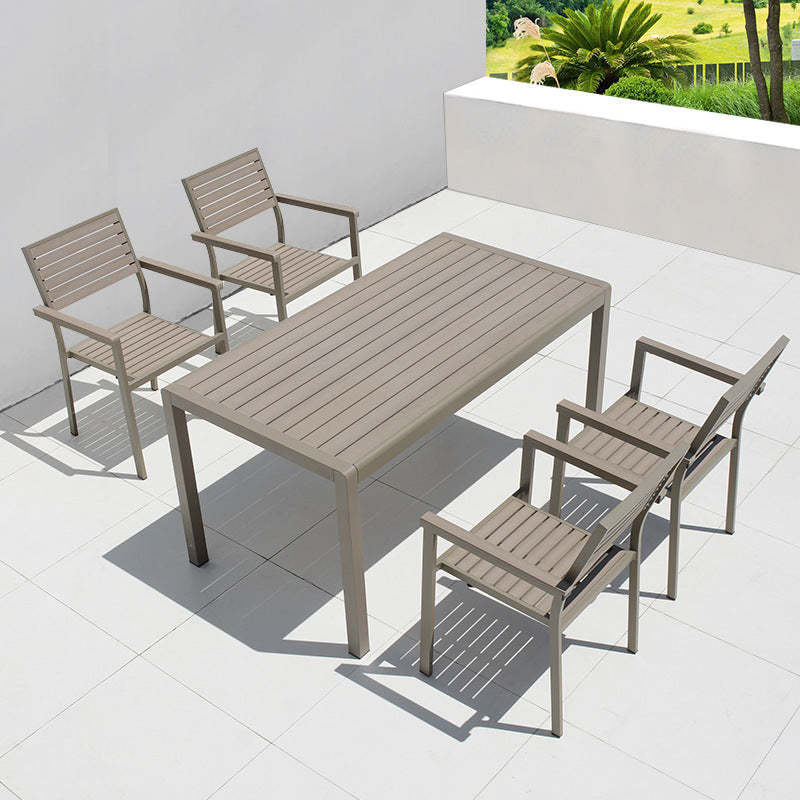 Minimalist Plastic Wood Table — Square Table