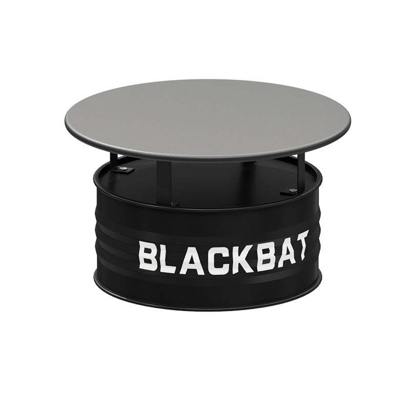 Industrial Drum Iron Leather Coffee Table Set