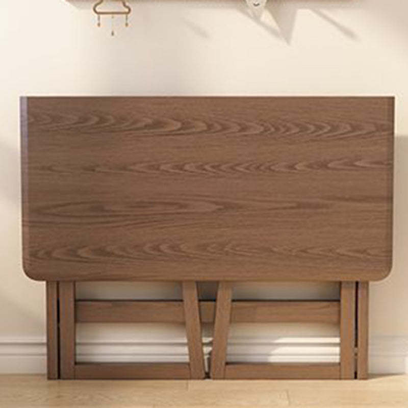 Rubber foldable wood office chairs for office — 47" L x 22" W x 30" H / Without Desk Chair / Walnut