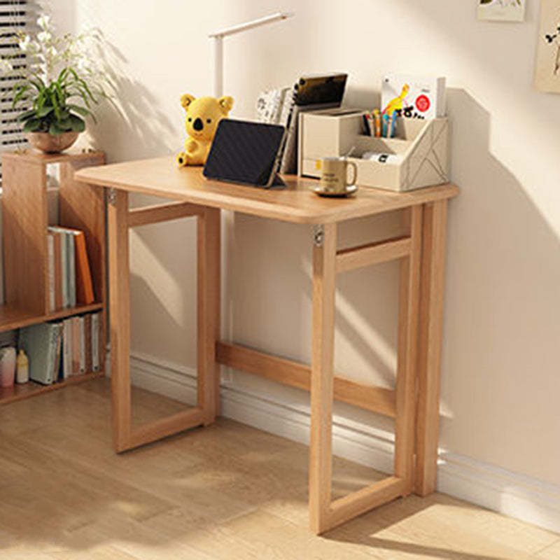 Minimalist rubber desk office chairs in wood — 32" L x 22" W x 30" H / Without Desk Chair / Natural Wood