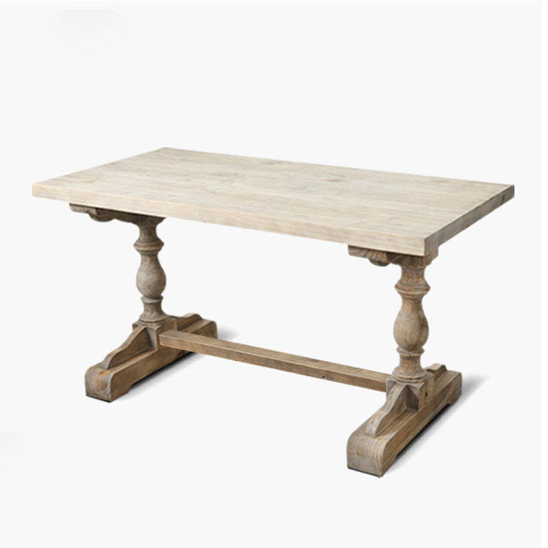Vintage Solid Wood Rectangular Dining Table