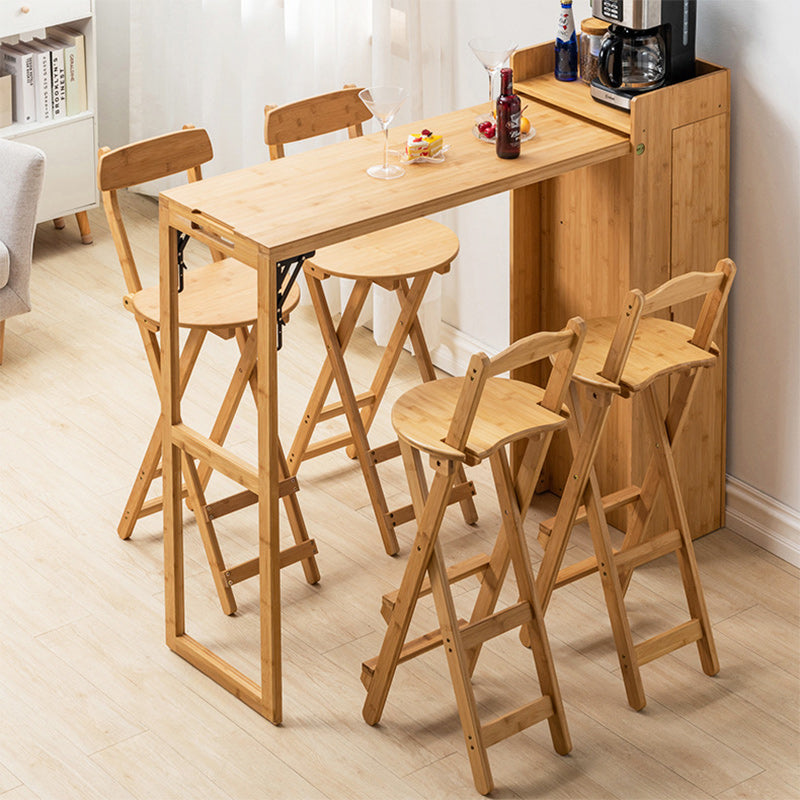 Modern Bamboo Foldable Bar Table