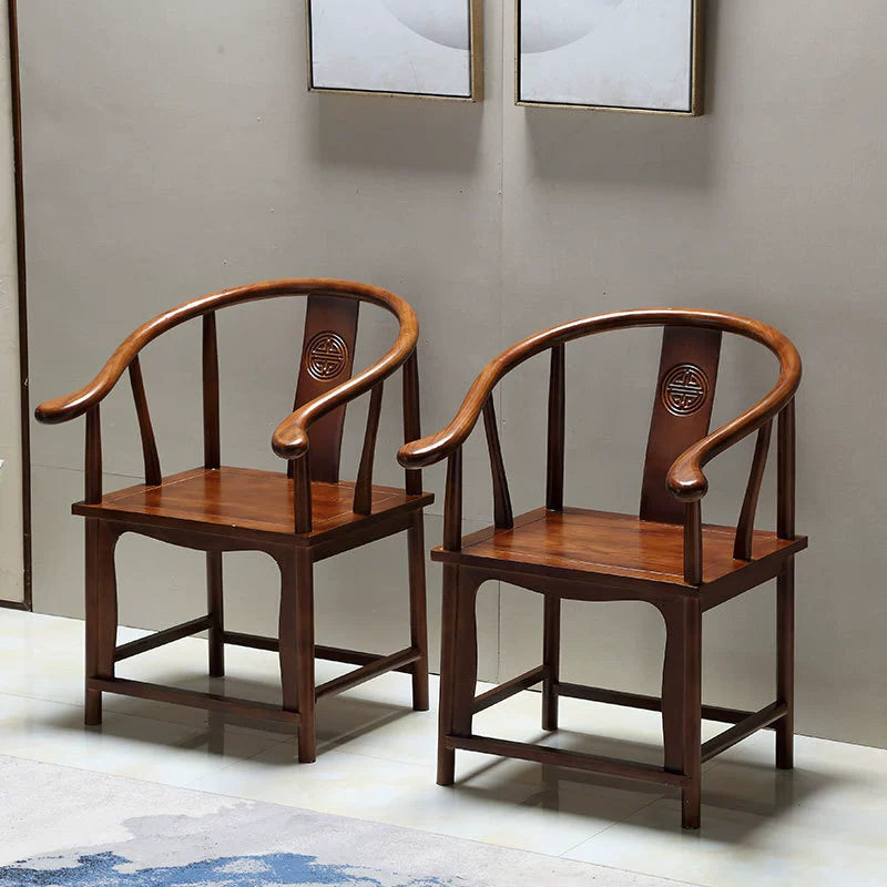 Chinese Solid Wood Carved Coffee Table Set — 1 Coffee Table / Rosewood Color