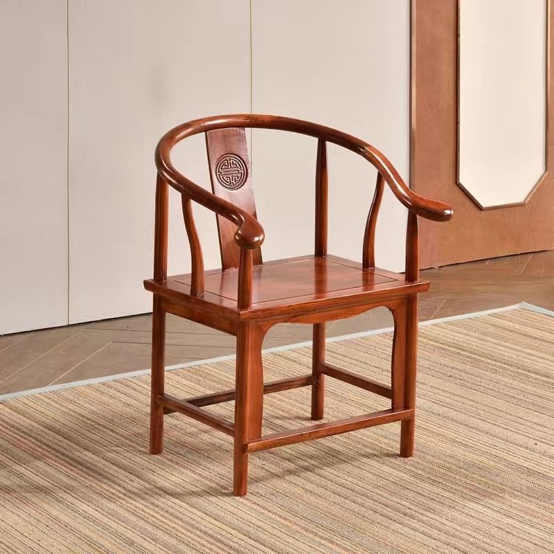 Chinese Solid Wood Carved Coffee Table Set