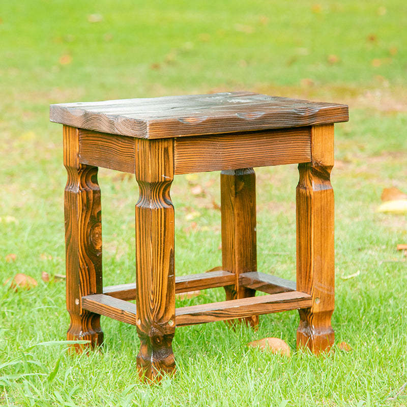 Retro Solid Wood Outdoor Coffee Table Set