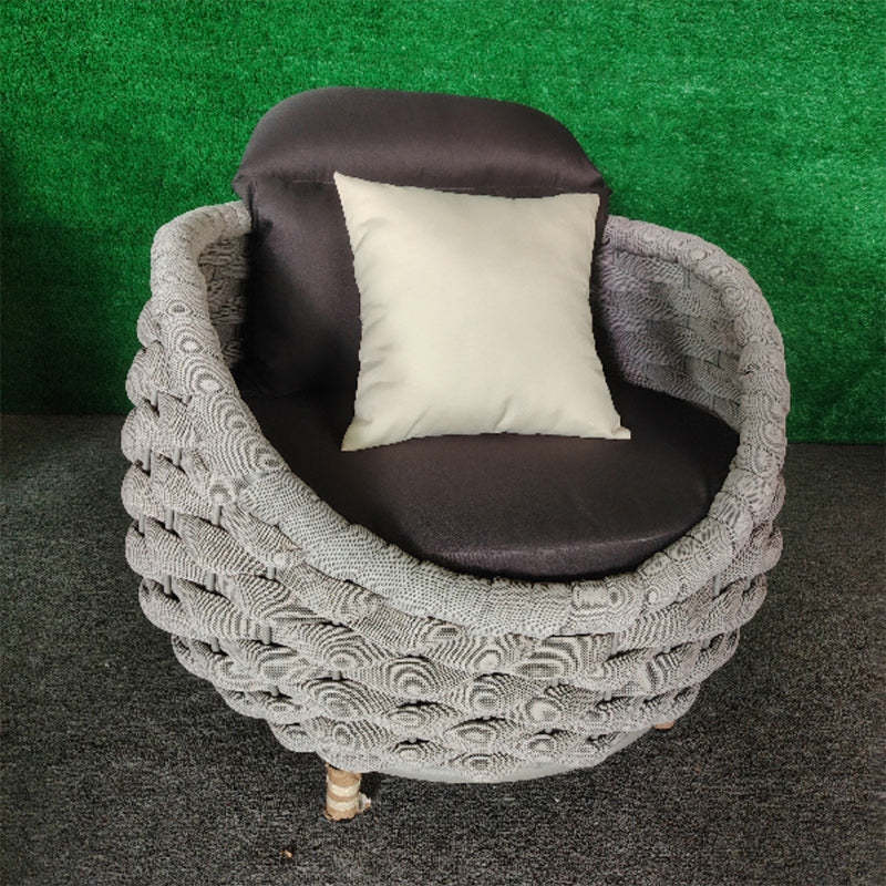 Scandinavian Weaving Fabric Arc Outdoor Coffee Table