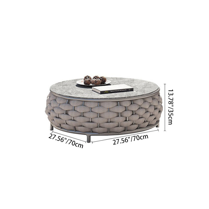 Scandinavian Weaving Fabric Arc Outdoor Coffee Table