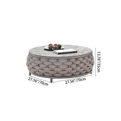 Scandinavian Weaving Fabric Arc Outdoor Coffee Table