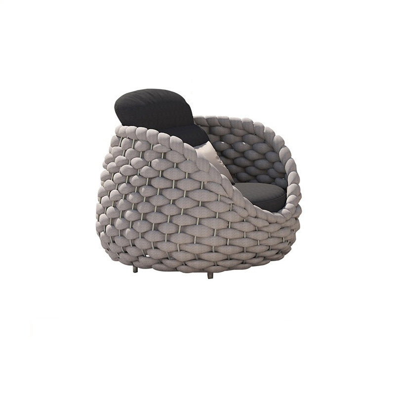 Scandinavian Weaving Fabric Arc Outdoor Coffee Table
