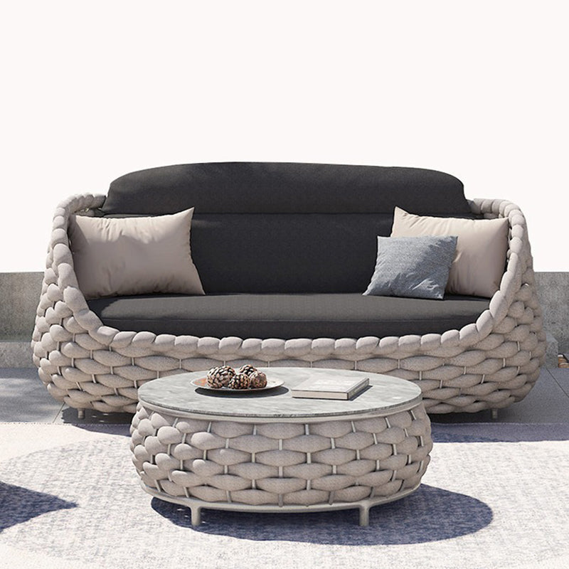 Scandinavian Weaving Fabric Arc Outdoor Coffee Table