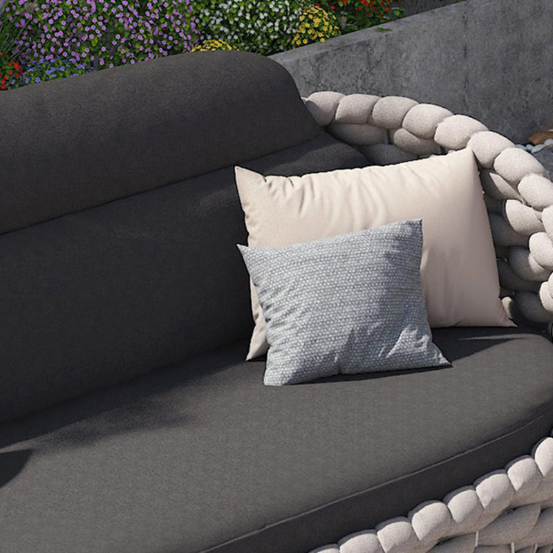 Scandinavian Weaving Fabric Arc Outdoor Coffee Table
