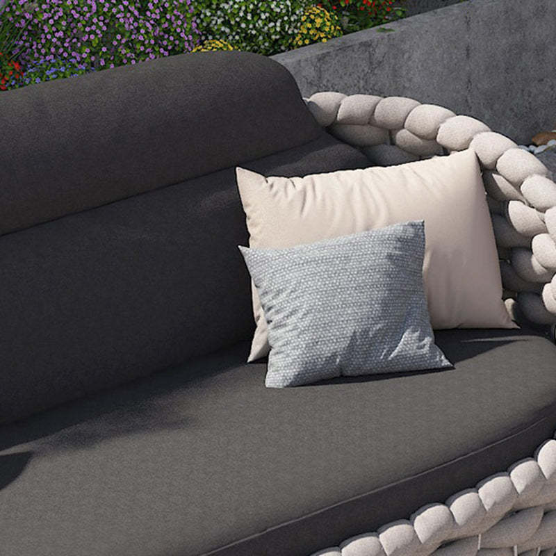 Scandinavian Weaving Fabric Arc Outdoor Coffee Table