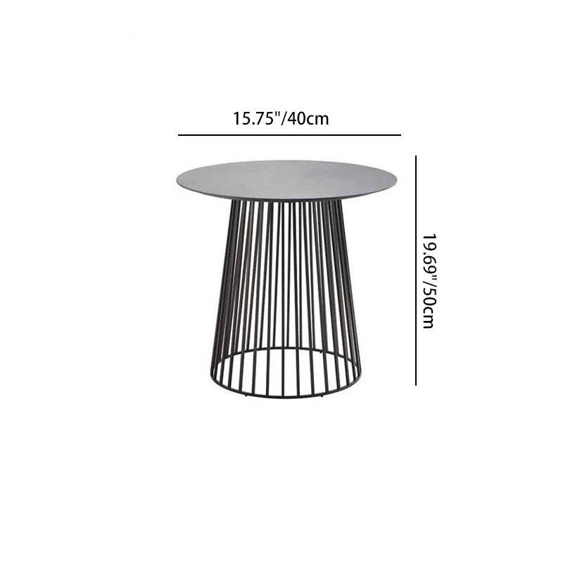 Scandinavian Weaving Rope Slab Outdoor Coffee Table
