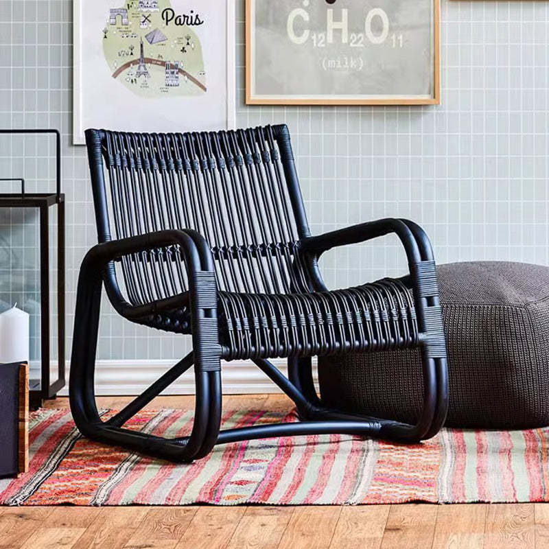 Japanese Imitation Rattan Glass Coffee Table