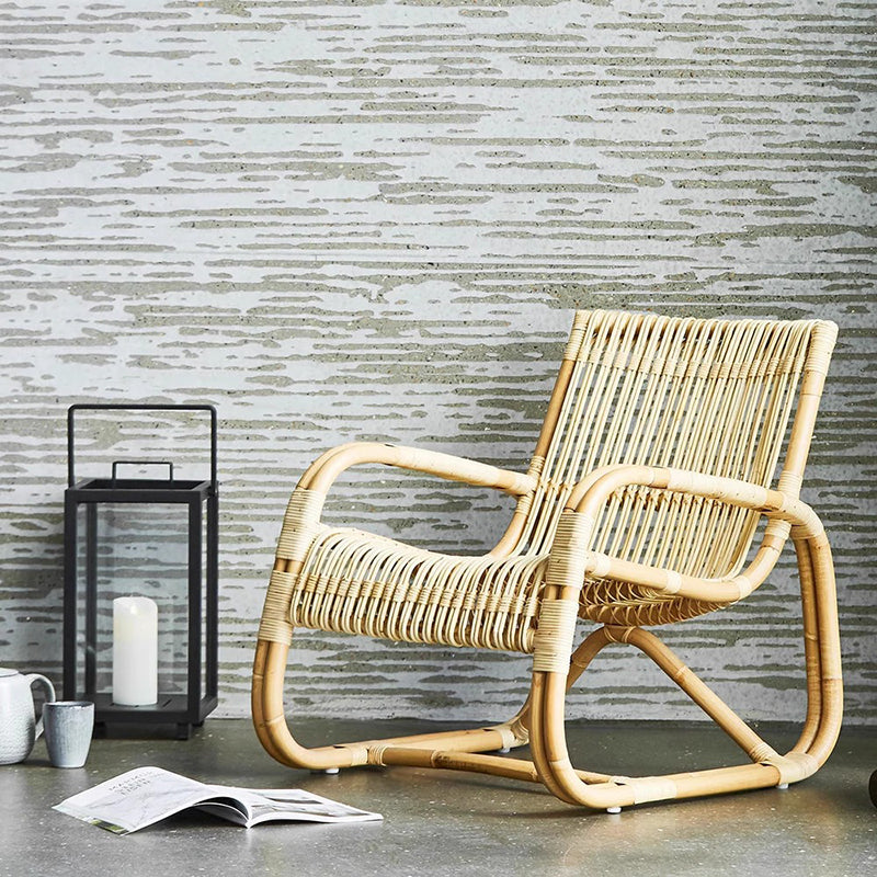Japanese Imitation Rattan Glass Coffee Table