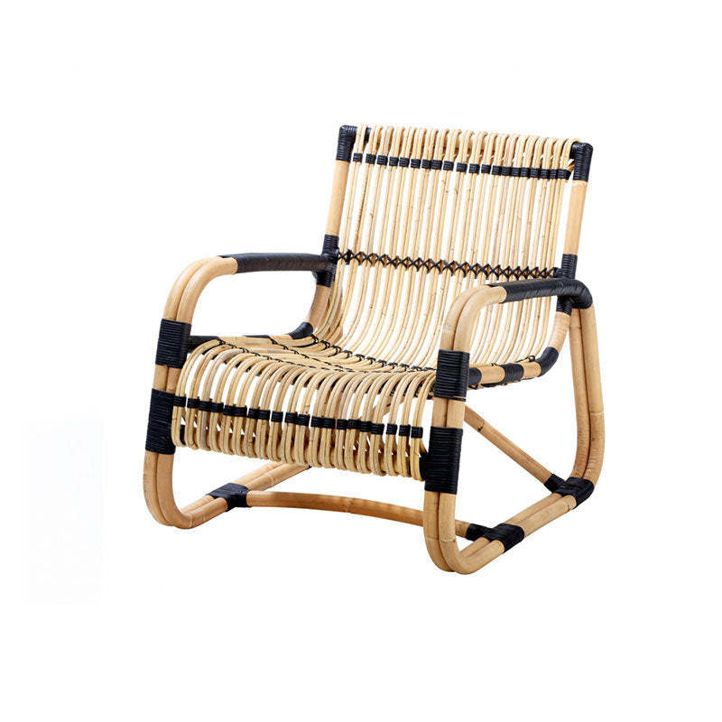 Japanese Imitation Rattan Glass Coffee Table