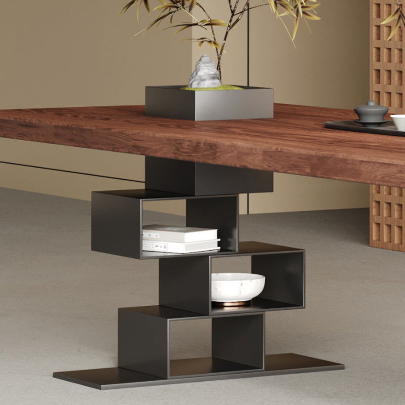 Retro Wood Acrylic Jackpot Leg Coffee Table