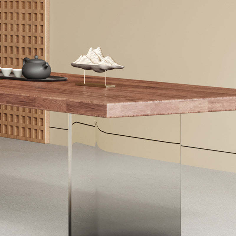 Retro Wood Acrylic Jackpot Leg Coffee Table