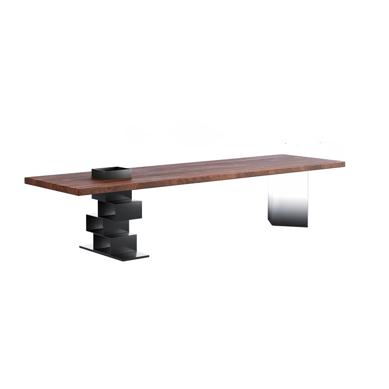 Retro Wood Acrylic Jackpot Leg Coffee Table