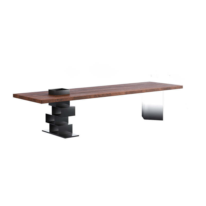 Retro Wood Acrylic Jackpot Leg Coffee Table