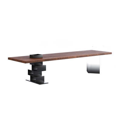 Retro Wood Acrylic Jackpot Leg Coffee Table