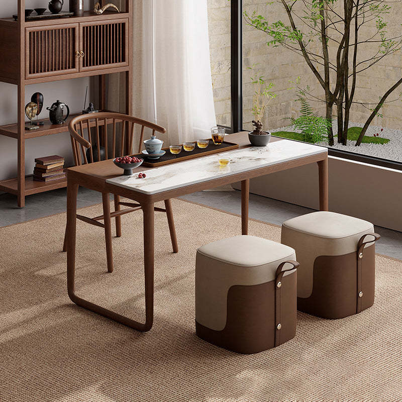 Chinese Slab Wood Coffee Table Chair Set — Table - Small
