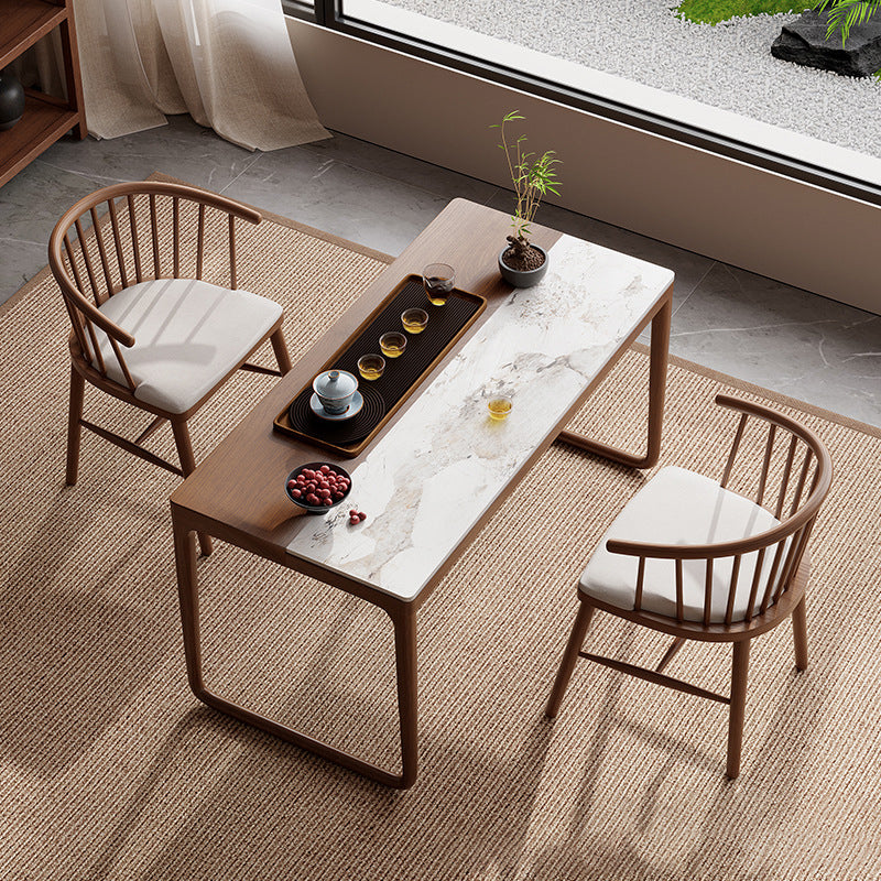 Chinese Slab Wood Coffee Table Chair Set — Table - Large