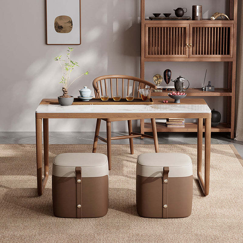 Lighom set slab wood coffee tables for bedroom — 31.5" L x 23.6" W x 29.5" H / Table Only