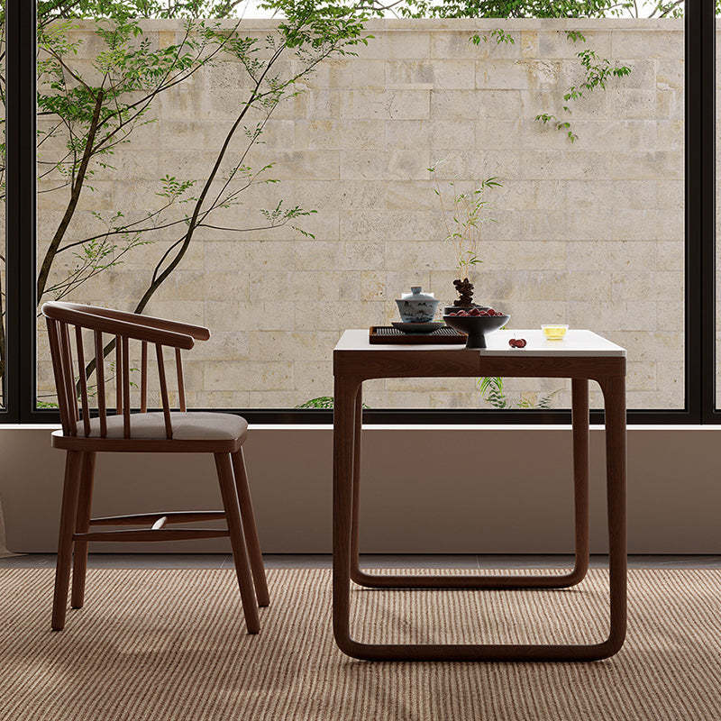 Chinese Slab Wood Coffee Table Chair Set