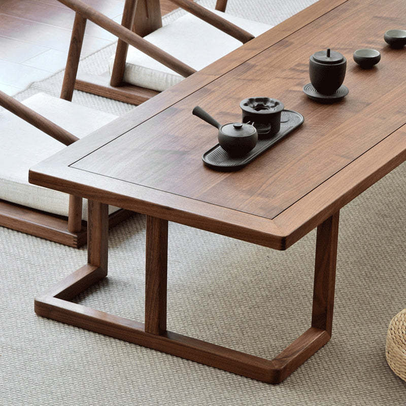 Japanese Ash Wood Low Coffee Table Chair Set