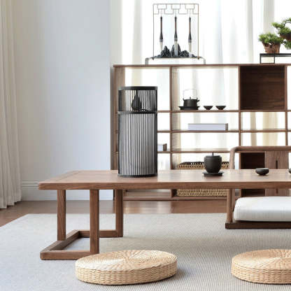 Japanese Ash Wood Low Coffee Table Chair Set