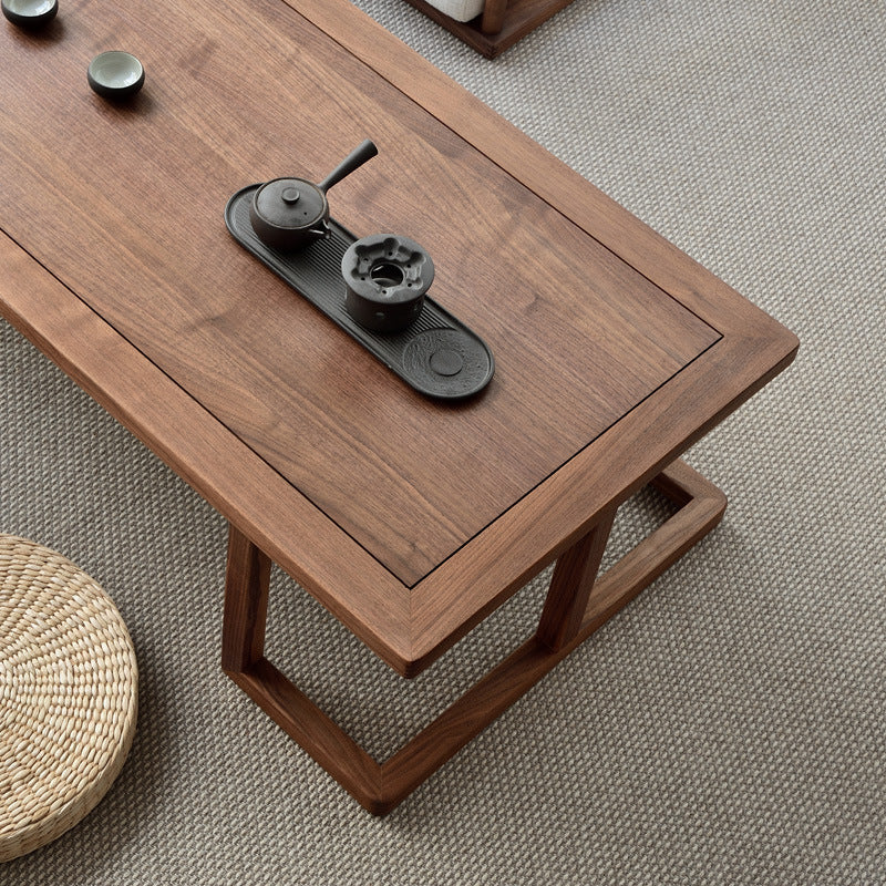 Japanese Ash Wood Low Coffee Table Chair Set