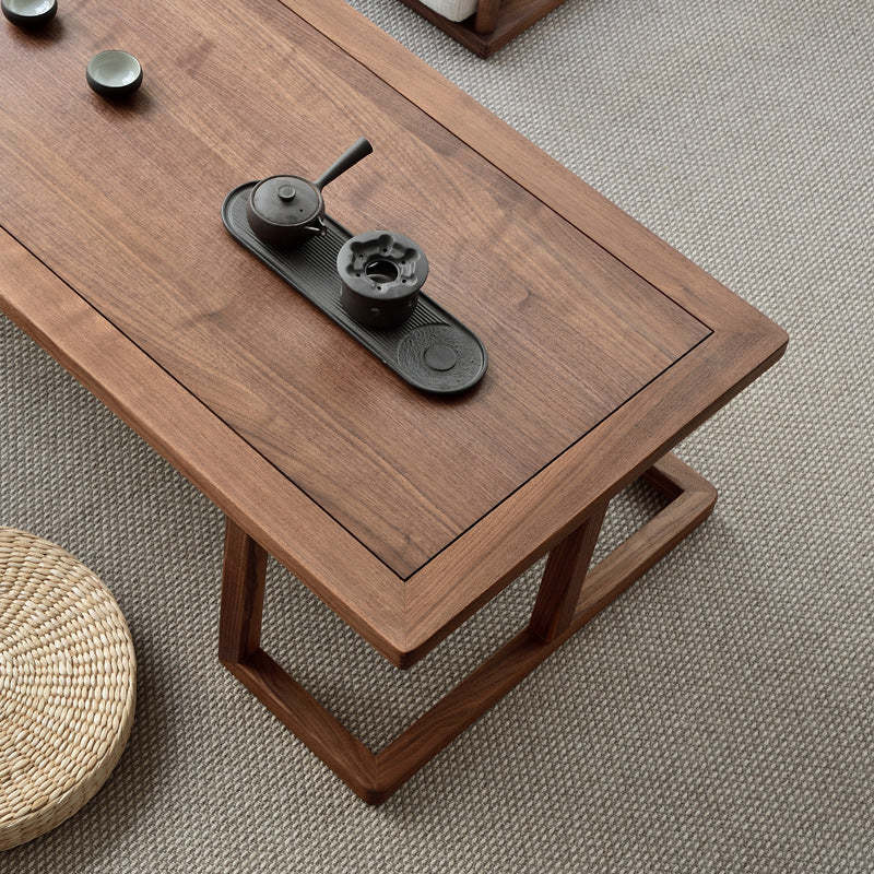 Japanese Ash Wood Low Coffee Table Chair Set