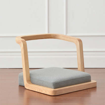 Japanese Ash Wood Low Coffee Table Chair Set