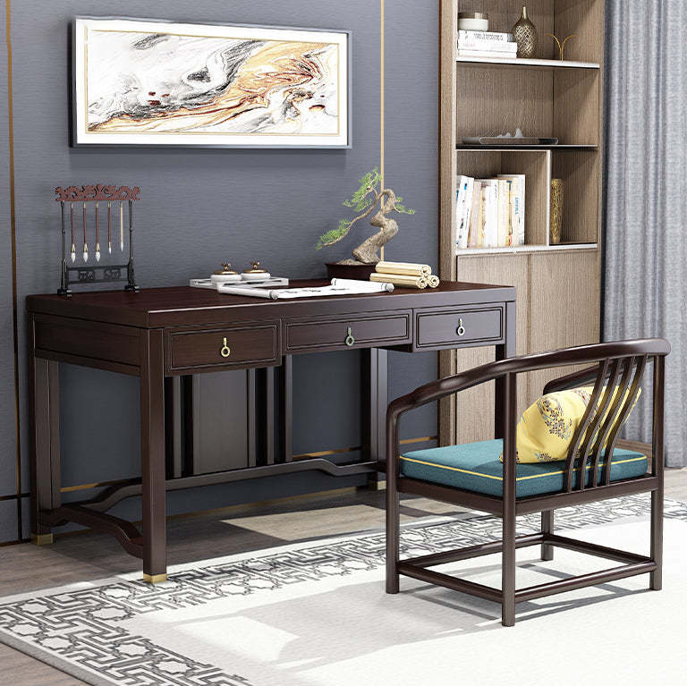 Lighom vertical desk brass office chairs for office — Desk & Chair Set / Purple Sandalwood
