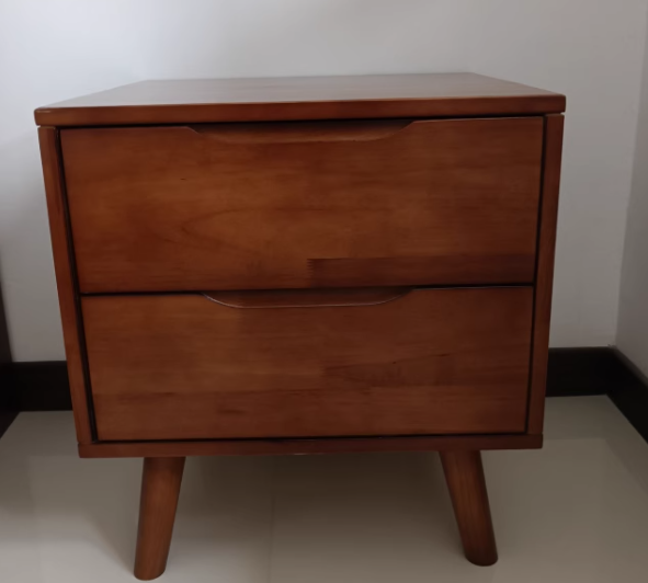 Nordic Wood 1/2-Drawer Nightstand — 2 / Gray