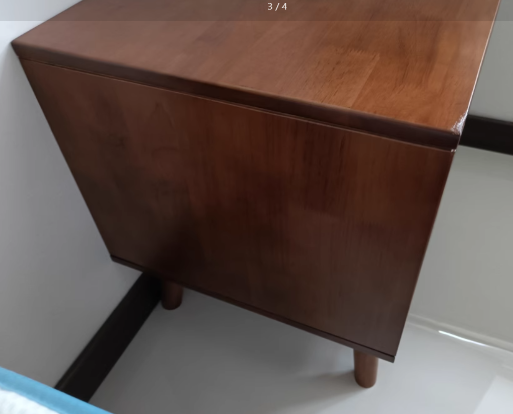 Nordic Wood 1/2-Drawer Nightstand — 2 / Wood Color