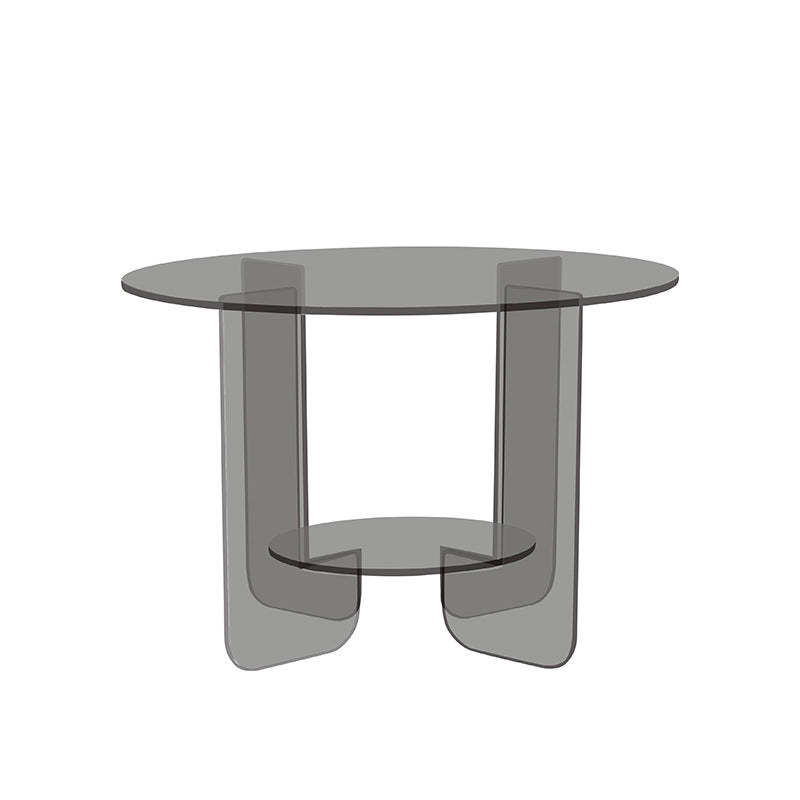 Minimalist Round Acrylic Coffee Table 2-Tier