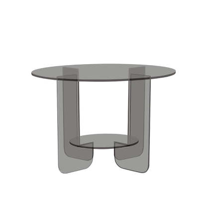 Minimalist Round Acrylic Coffee Table 2-Tier