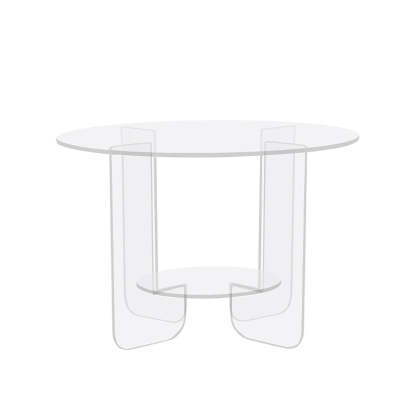 Minimalist Round Acrylic Coffee Table 2-Tier