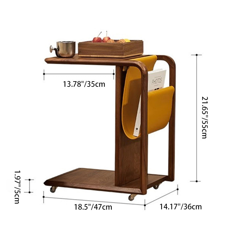 Minimalist Removable Wood End Table 2-Tier