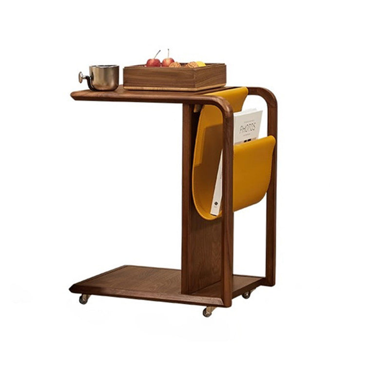 Minimalist Removable Wood End Table 2-Tier