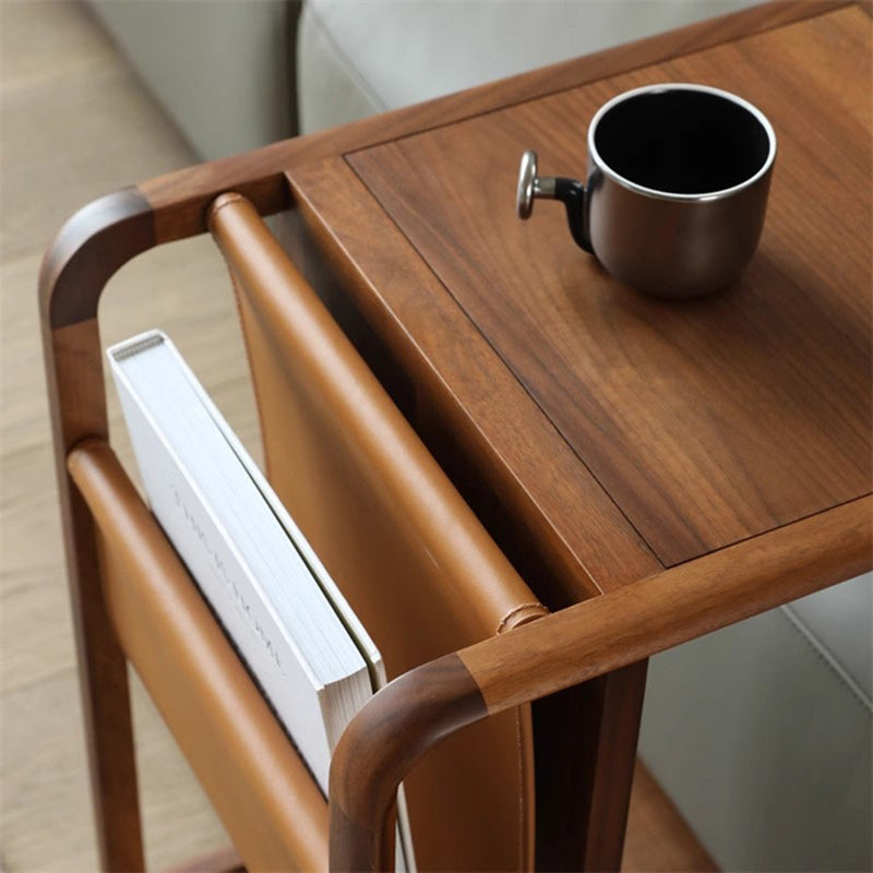Minimalist Removable Wood End Table 2-Tier