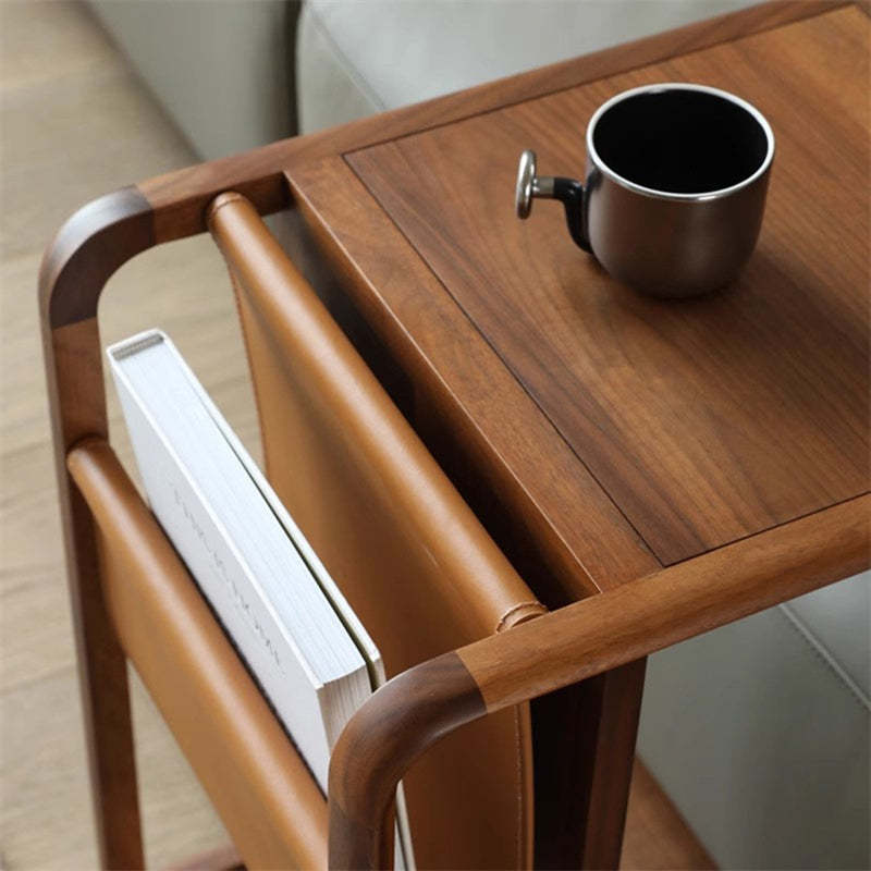 Minimalist Removable Wood End Table 2-Tier