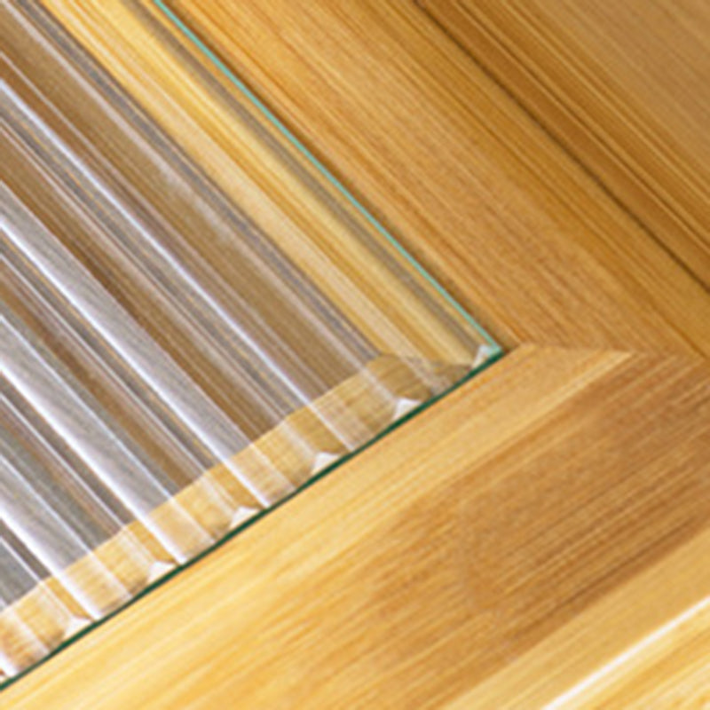 Minimalist Bamboo Glass Top End Table