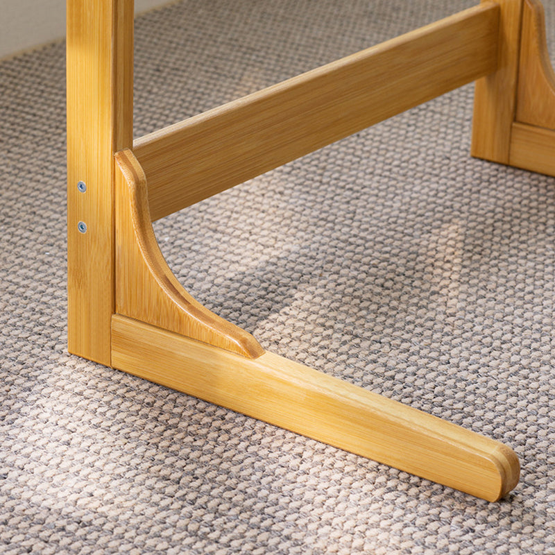 Minimalist Bamboo Glass Top End Table