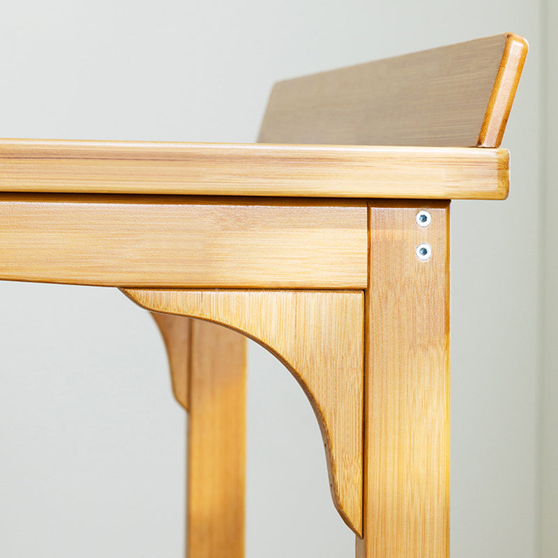 Minimalist Bamboo Glass Top End Table