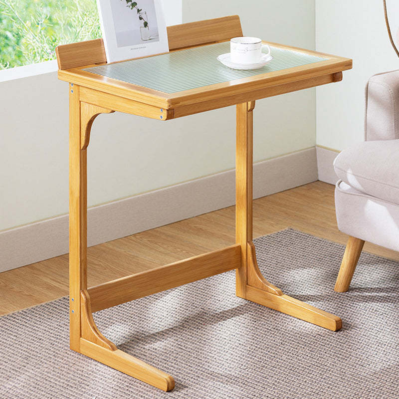Lighom minimalist top end bamboo glass ceramic end & side tables