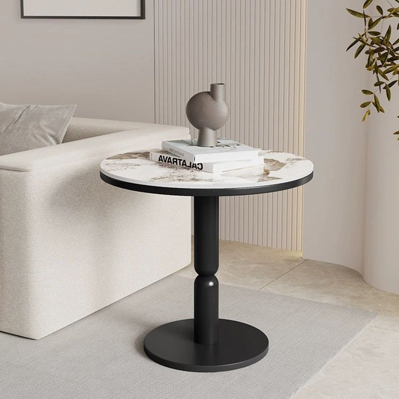 Nordic Cylindrical Rock Slab Carbon Steel Coffee Table