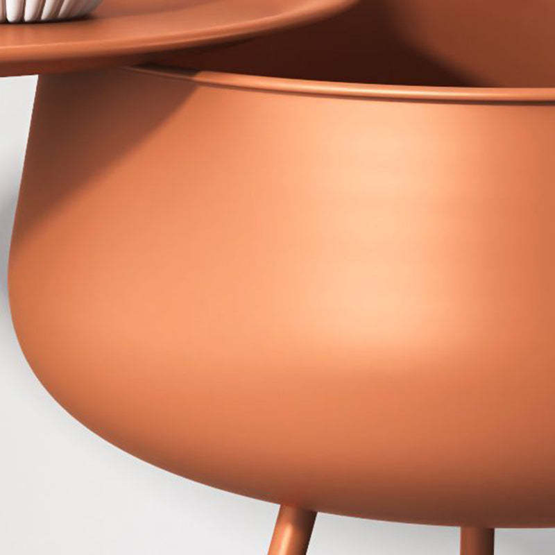 Nordic Round Tripod Metal Storage End Table